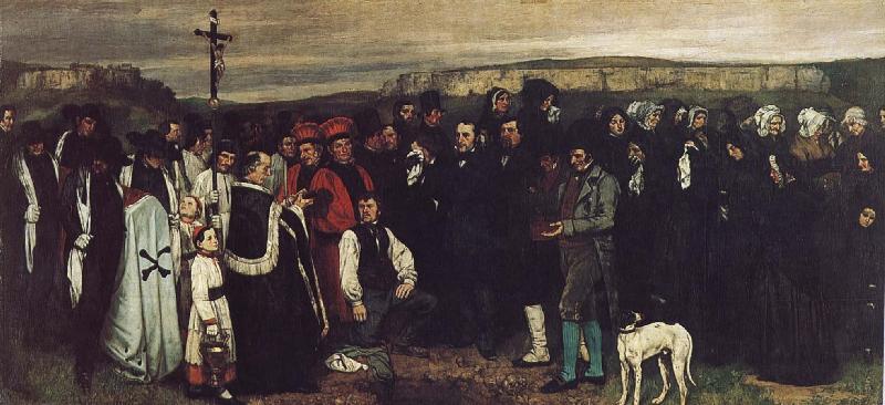 Gustave Courbet Ornans funeral France oil painting art
